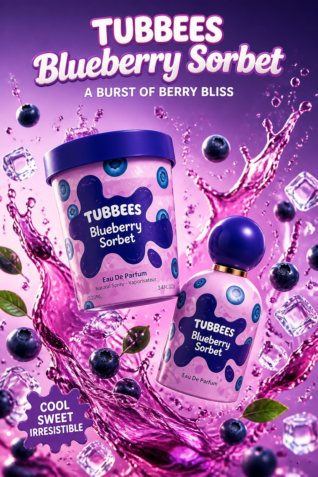 Tubbees Blueberry Sorbet Eau de Parfum Unisex 50 ml