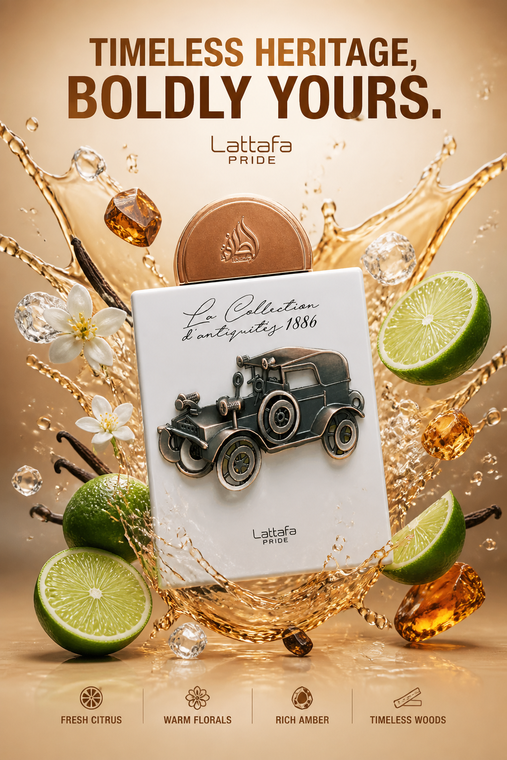 Lattafa Pride La Collection D'Antiquités 1886 Car Eau de Parfum Unisex 100 ml
