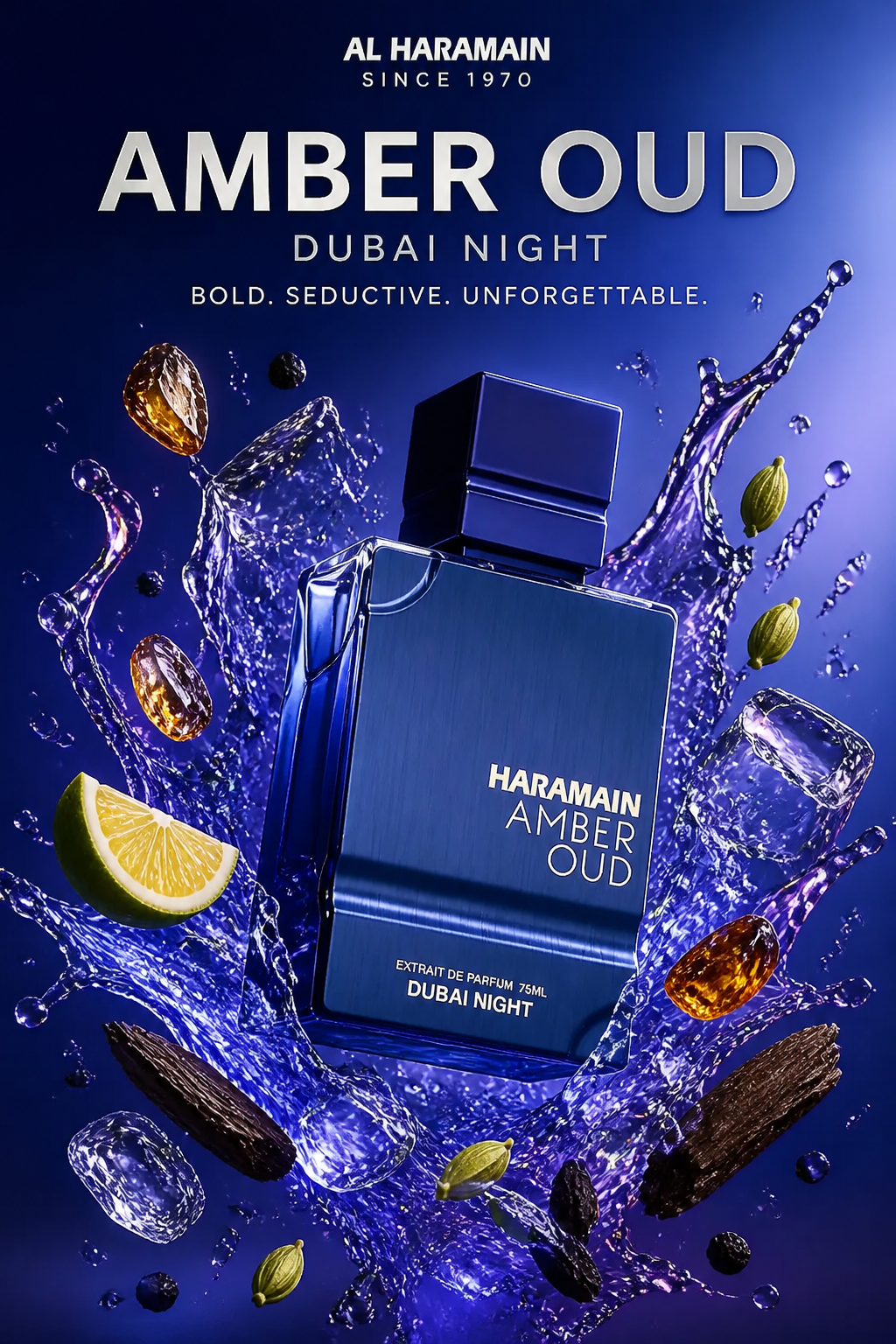 Al Haramain Amber Oud Dubai Night Extrait de Parfum Unisex 75 ml