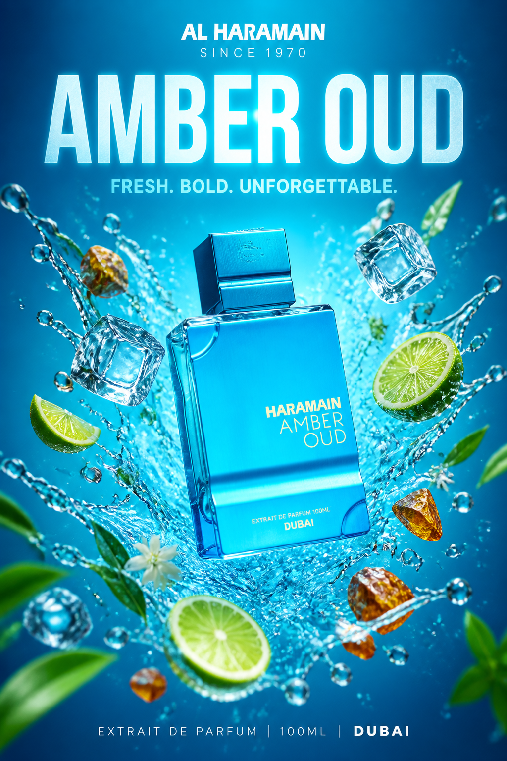 Al Haramain Amber Oud Aqua Dubai Extrait de Parfum Unisex 100 ml