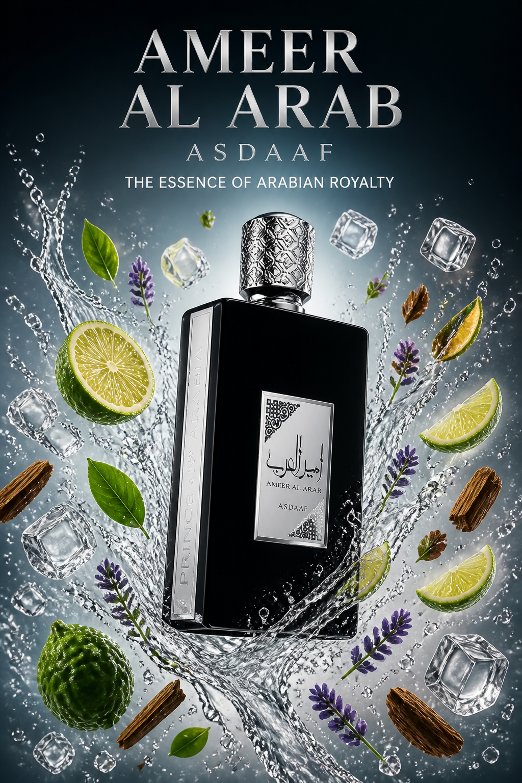 Asdaaf Ameer Al Arab Black Eau de Parfum pentru Bărbați 100 ml