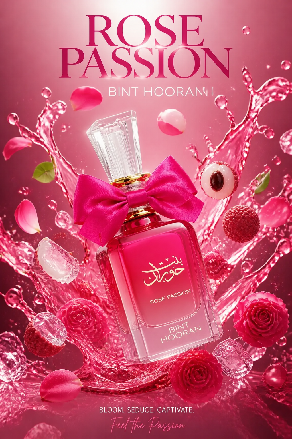 Ard Al Zaafaran Bint Hooran Rose Passion Eau de Parfum pentru Femei 100 ml
