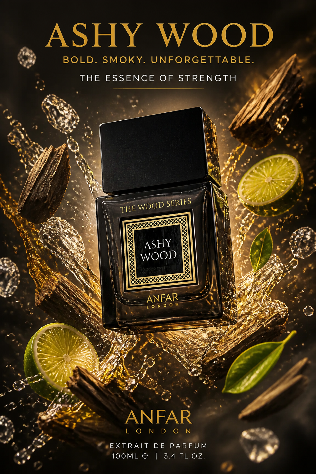 Anfar London Ashy Wood Extrait de Parfum pentru bărbați 100 ml