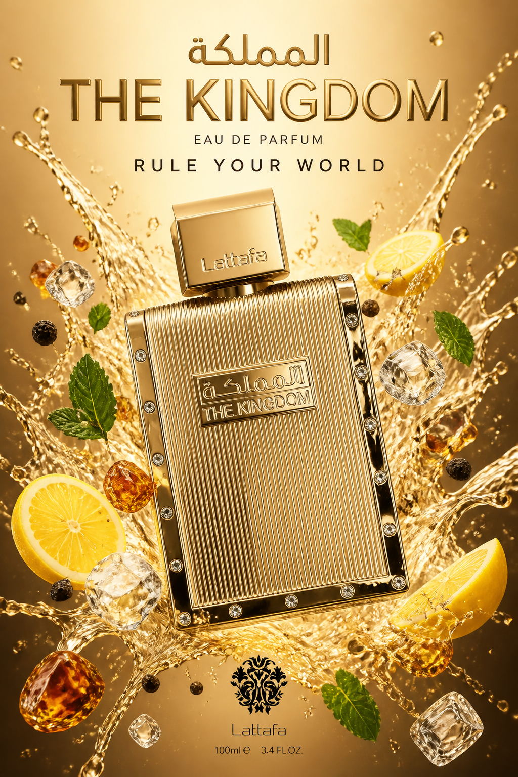 Lattafa The Kingdom Men Eau de Parfum pentru Bărbați 100 ml