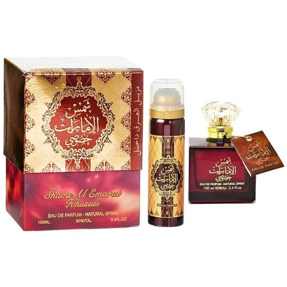 Ard Al Zaafaran Shams Al Emarat Khususi Gift Set Eau de Parfum 100 ml + Deodorant 50 ml