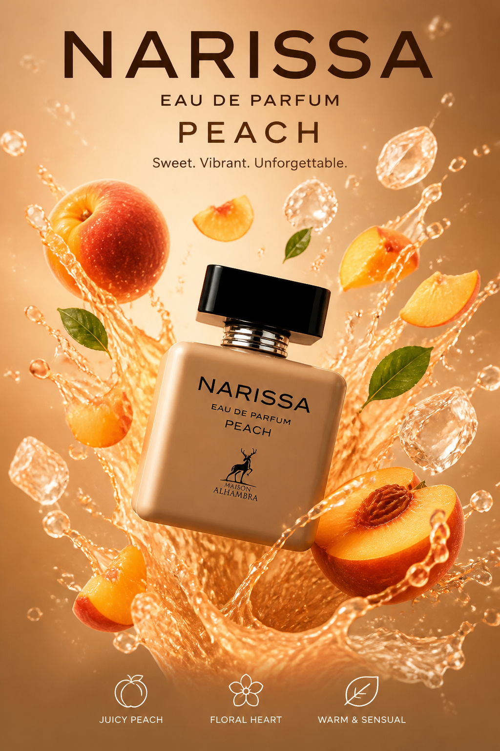 Maison Alhambra Narissa Peach Eau de Parfum pentru Femei 100 ml