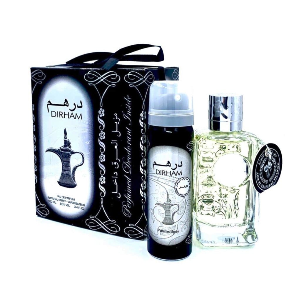 Set Cadou Ard Al Zaafaran Dirham Silver Eau de Parfum 100 ml + Deodorant 50 ml