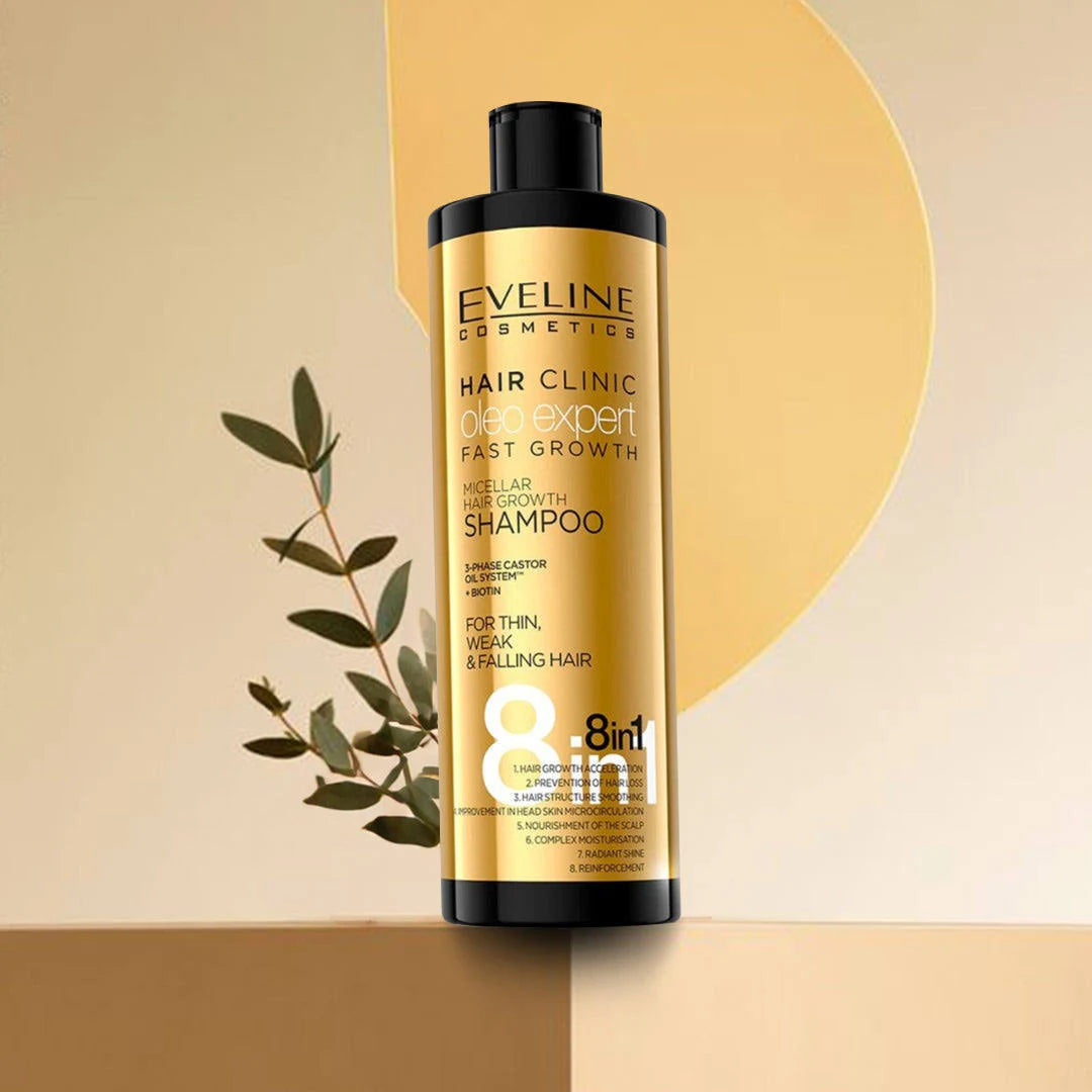 Sampon Par Crestere Rapida Micellar Hair Clinic Fast Growth 8in1 Eveline Cosmetic 400 ml