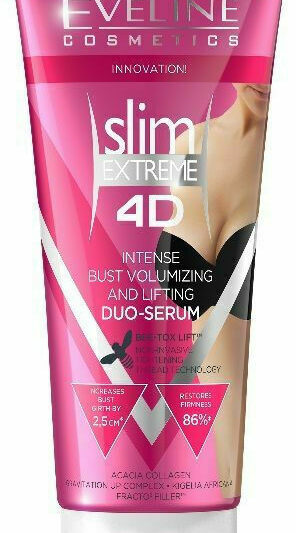 Ser duo pentru bust, Eveline Cosmetics, Slim Extreme 4D Intense Bust Volumizing and Lifting, 200 ml